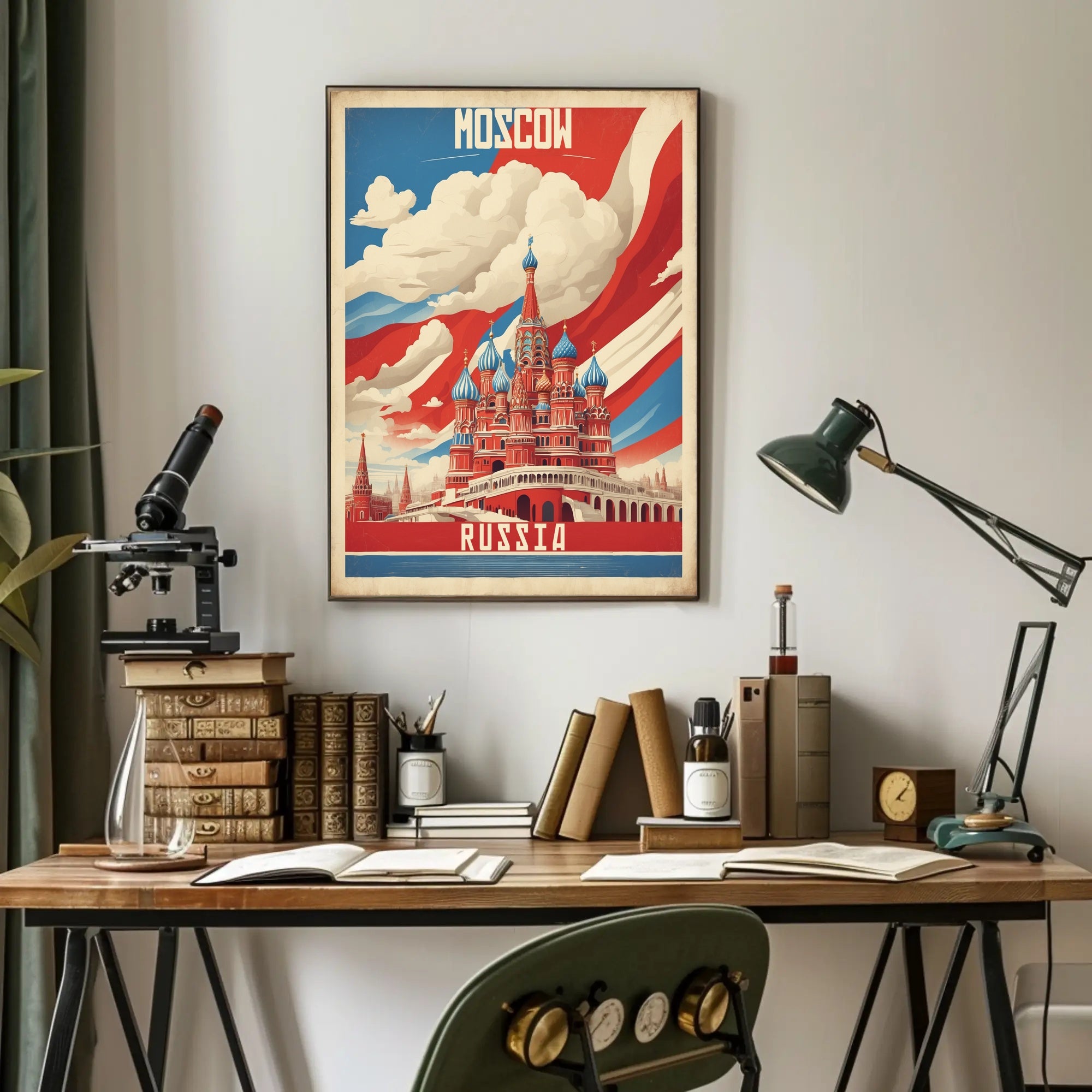 Moscow Poster: Iconic Saint Basil's Cathedral Adventure PosterGoat
