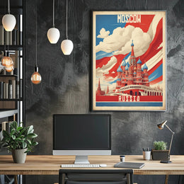 Moscow Poster: Iconic Saint Basil's Cathedral Adventure PosterGoat