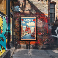 Moscow River: Vintage Artistry Cultural or Heritage Poster PosterGoat