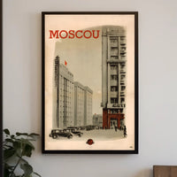 Moscow Vintage Poster Celebrating Soviet Architecture and History PosterGoat