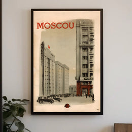 Moscow Vintage Poster Celebrating Soviet Architecture and History PosterGoat