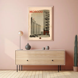 Moscow Vintage Poster Celebrating Soviet Architecture and History PosterGoat