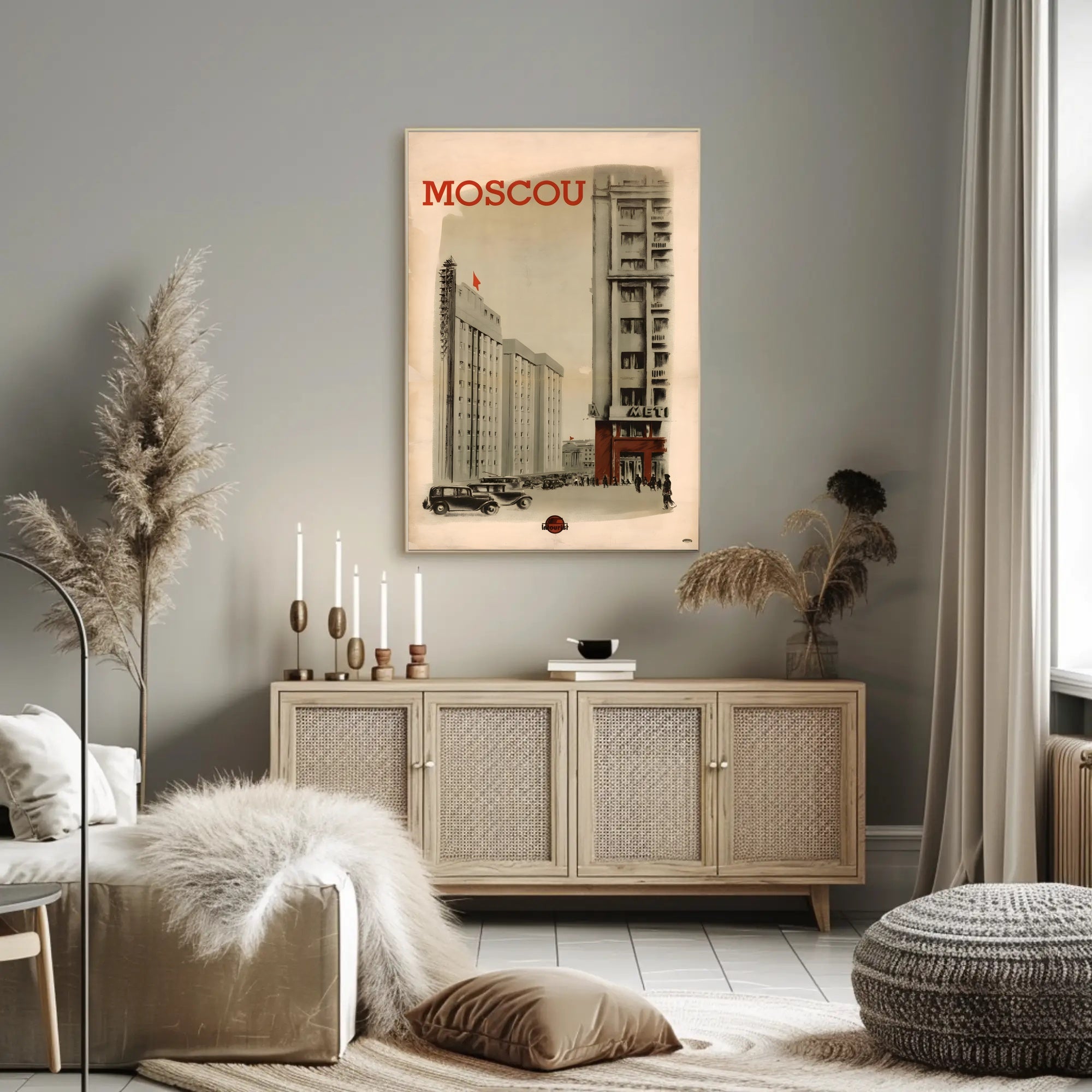 Moscow Vintage Poster Celebrating Soviet Architecture and History PosterGoat
