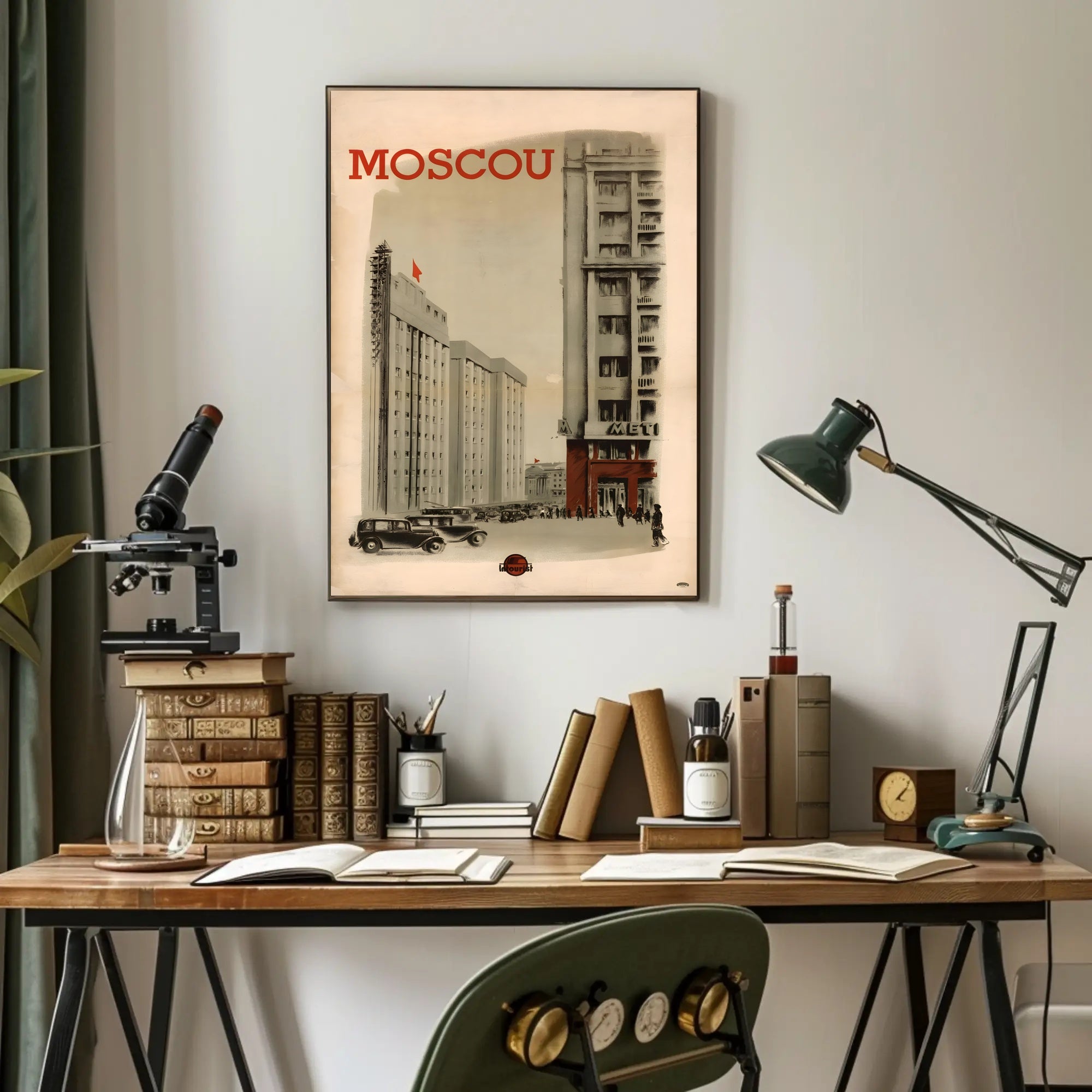 Moscow Vintage Poster Celebrating Soviet Architecture and History PosterGoat
