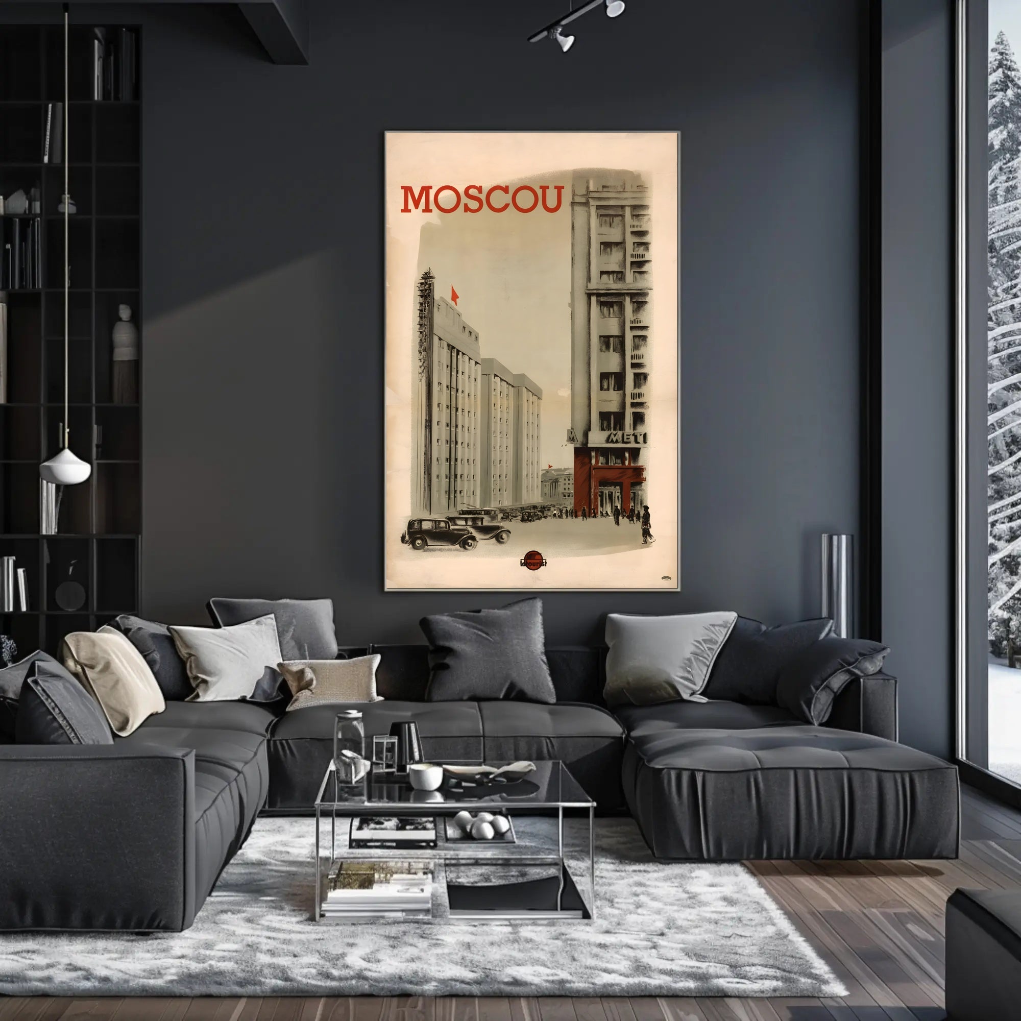 Moscow Vintage Poster Celebrating Soviet Architecture and History PosterGoat