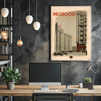 Moscow Vintage Poster Celebrating Soviet Architecture and History PosterGoat