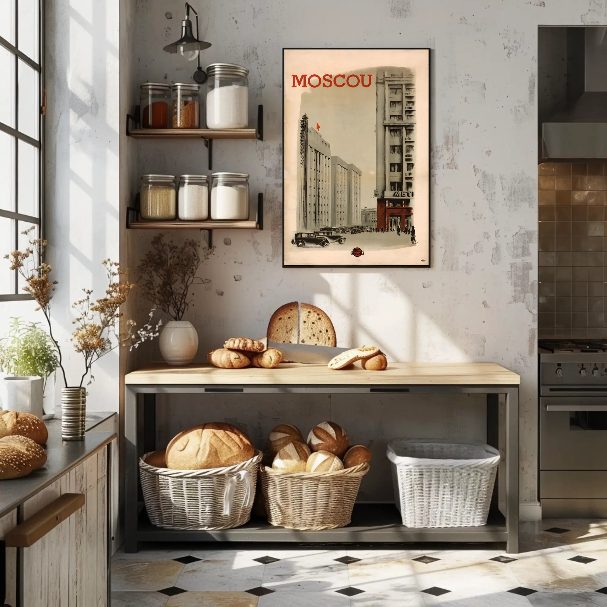 Moscow Vintage Poster Celebrating Soviet Architecture and History PosterGoat