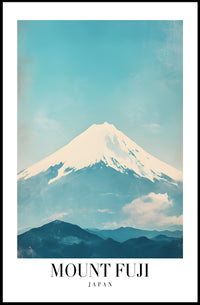 Mount Fuji Serenity in Modern Travel Poster PosterGoat