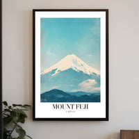 Mount Fuji Serenity in Modern Travel Poster PosterGoat