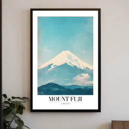 Mount Fuji Serenity in Modern Travel Poster PosterGoat