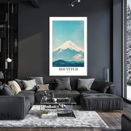 Mount Fuji Serenity in Modern Travel Poster PosterGoat