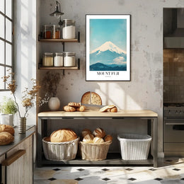 Mount Fuji Serenity in Modern Travel Poster PosterGoat