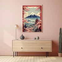 Mount Fuji Springtime Harmony Cultural or Heritage Poster PosterGoat
