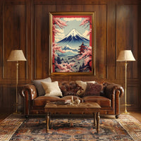 Mount Fuji Springtime Harmony Cultural or Heritage Poster PosterGoat
