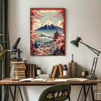 Mount Fuji Springtime Harmony Cultural or Heritage Poster PosterGoat