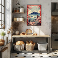 Mount Fuji Springtime Harmony Cultural or Heritage Poster PosterGoat