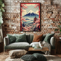 Mount Fuji Springtime Harmony Cultural or Heritage Poster PosterGoat