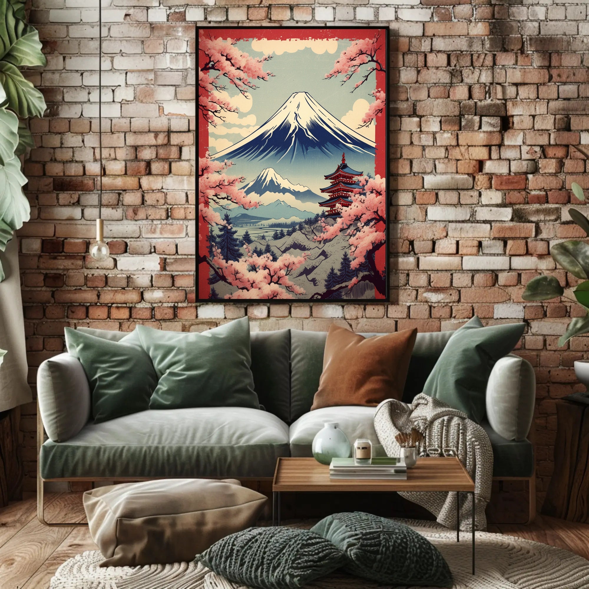 Mount Fuji Springtime Harmony Cultural or Heritage Poster PosterGoat