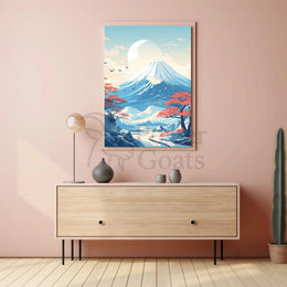 Mount Fuji Tranquil Landscape Cultural Heritage Poster PosterGoat