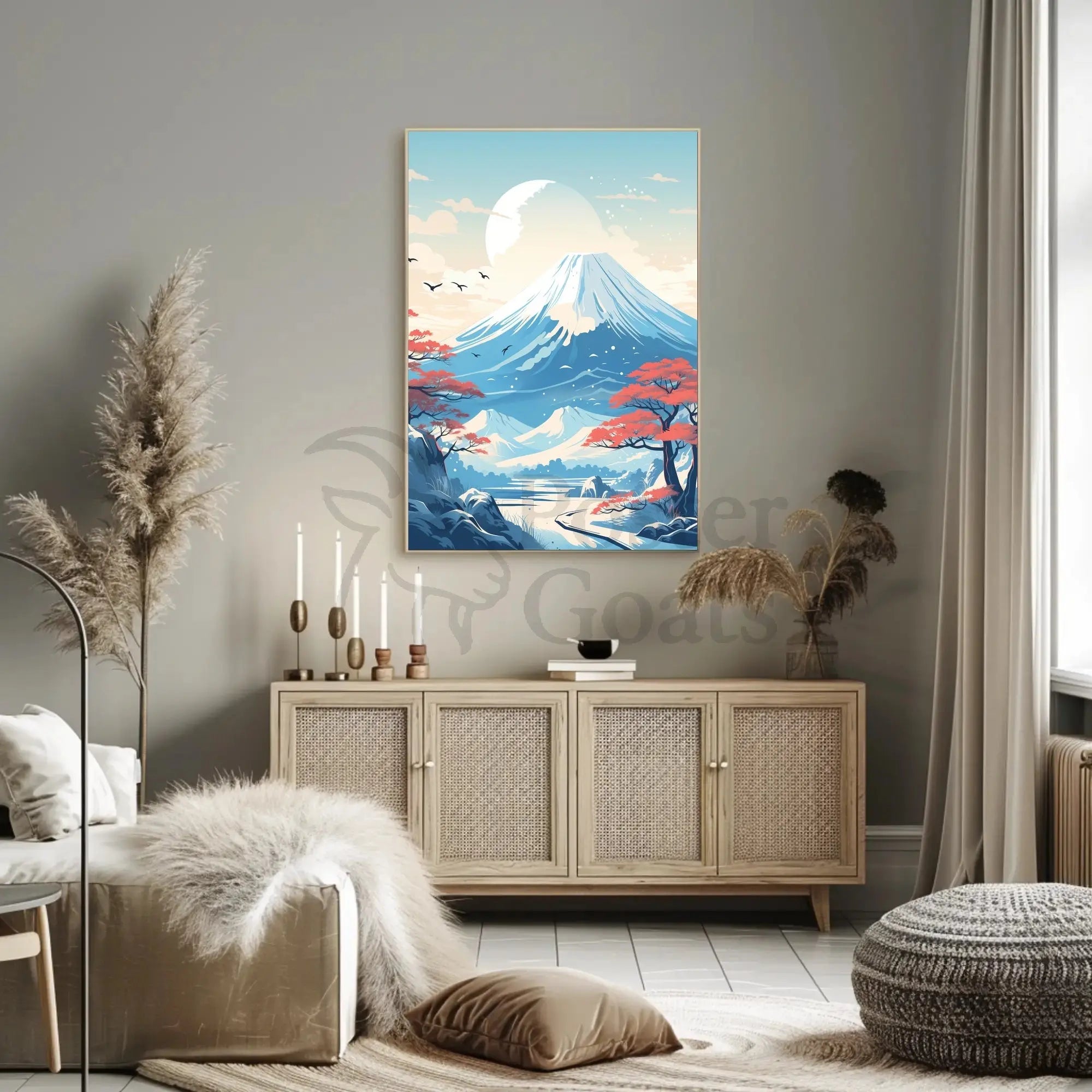 Mount Fuji Tranquil Landscape Cultural Heritage Poster PosterGoat