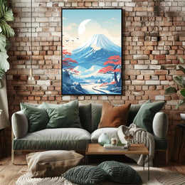 Mount Fuji Tranquil Landscape Cultural Heritage Poster PosterGoat
