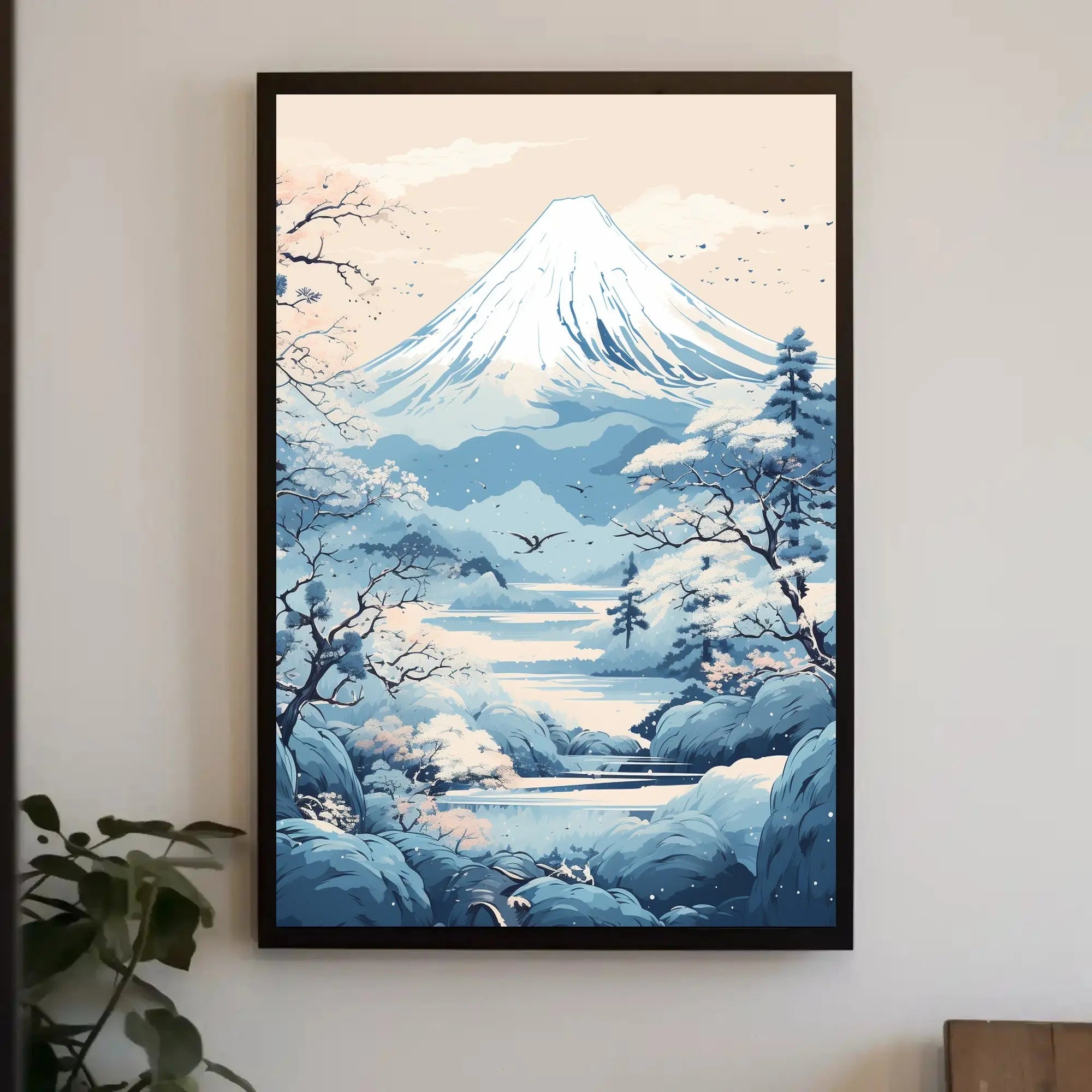 Mount Fuji Tranquility Japanese Landscape Cultural Heritage Poster PosterGoat