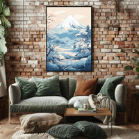 Mount Fuji Tranquility Japanese Landscape Cultural Heritage Poster PosterGoat