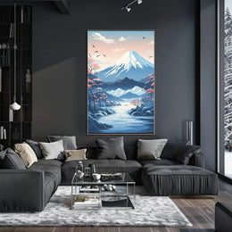 Mount Fuji Tranquility Japanese Landscape Cultural Poster PosterGoat