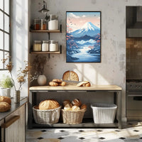 Mount Fuji Tranquility Japanese Landscape Cultural Poster PosterGoat