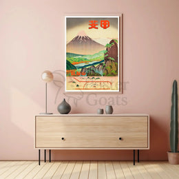 Mount Fuji Travel Poster: Serene Japanese Landscape Scenery PosterGoat