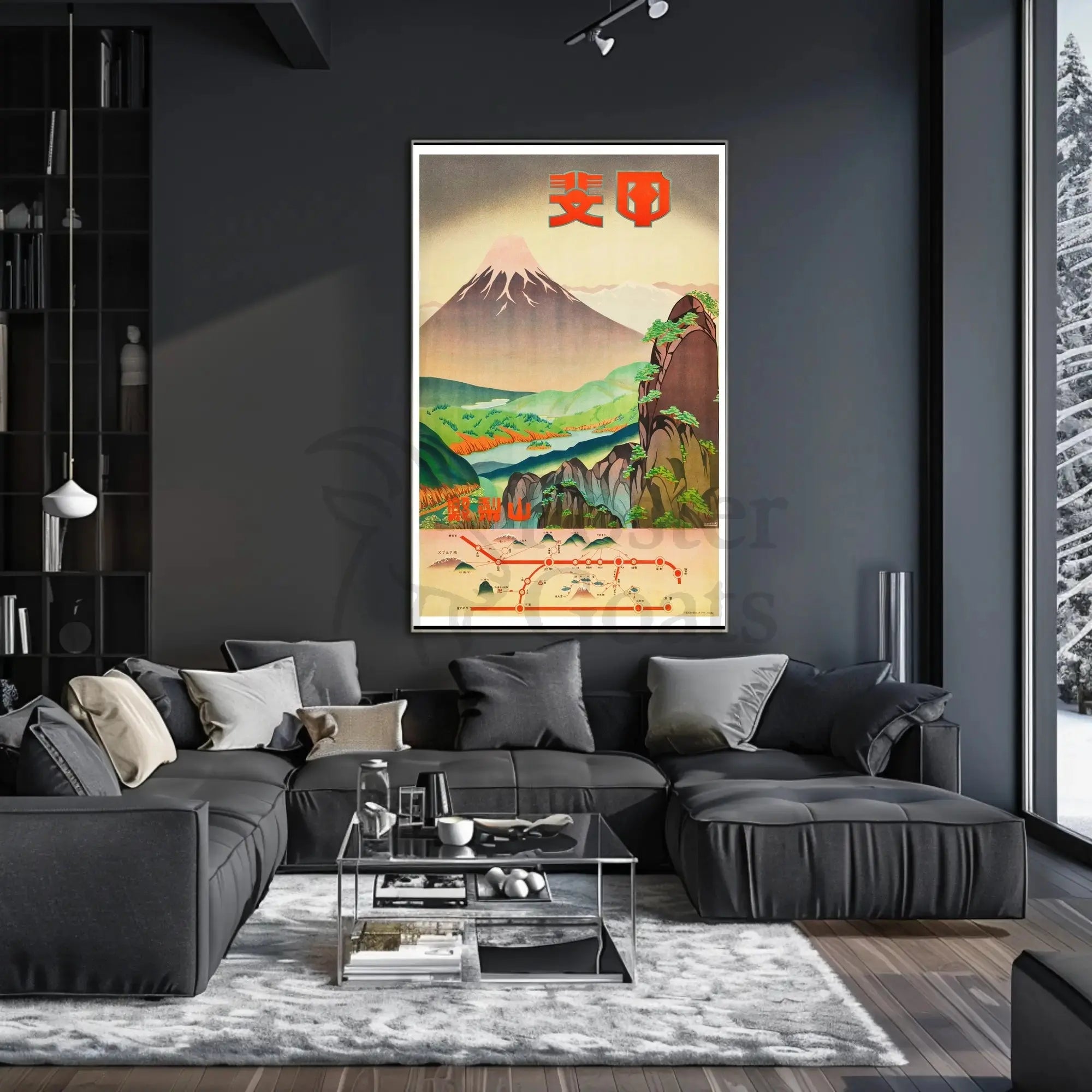 Mount Fuji Travel Poster: Serene Japanese Landscape Scenery PosterGoat