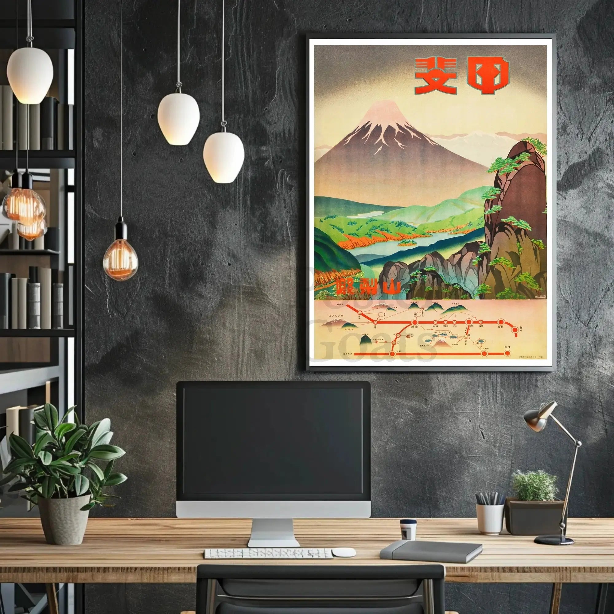 Mount Fuji Travel Poster: Serene Japanese Landscape Scenery PosterGoat
