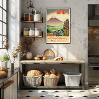 Mount Fuji Travel Poster: Serene Japanese Landscape Scenery PosterGoat