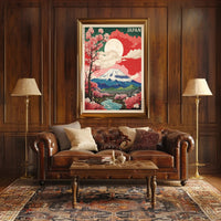 Mount Fuji in Bloom: Travel Poster PosterGoat
