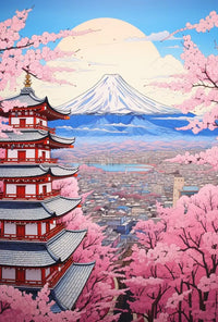 Mount Fuji in Spring Cultural Heritage Poster PosterGoat