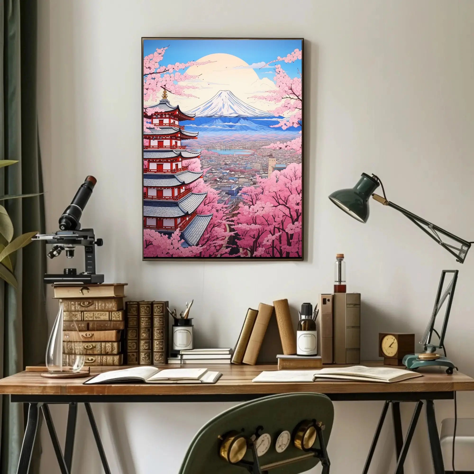 Mount Fuji in Spring Cultural Heritage Poster PosterGoat