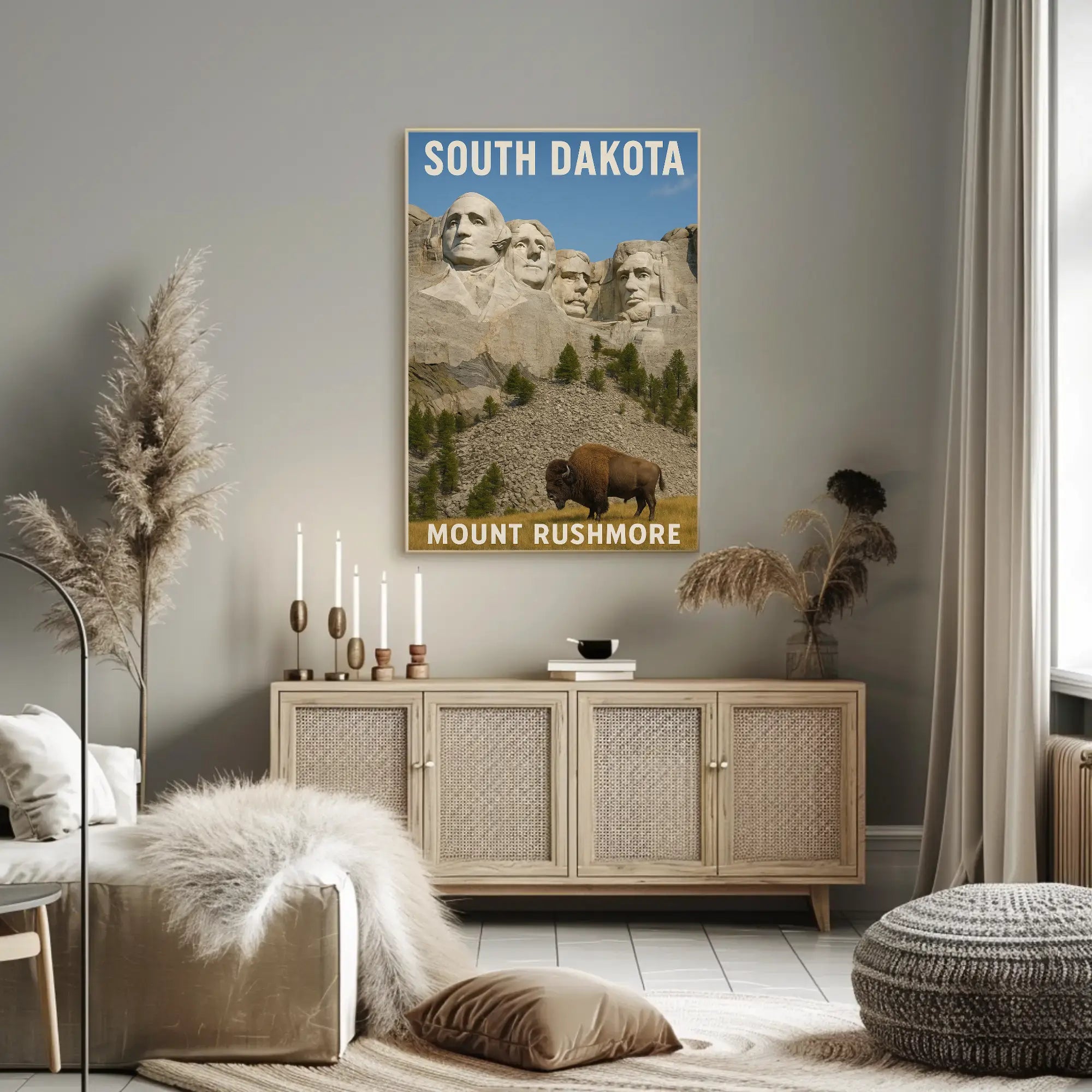 Mount Rushmore Patriotic Travel Poster PosterGoat