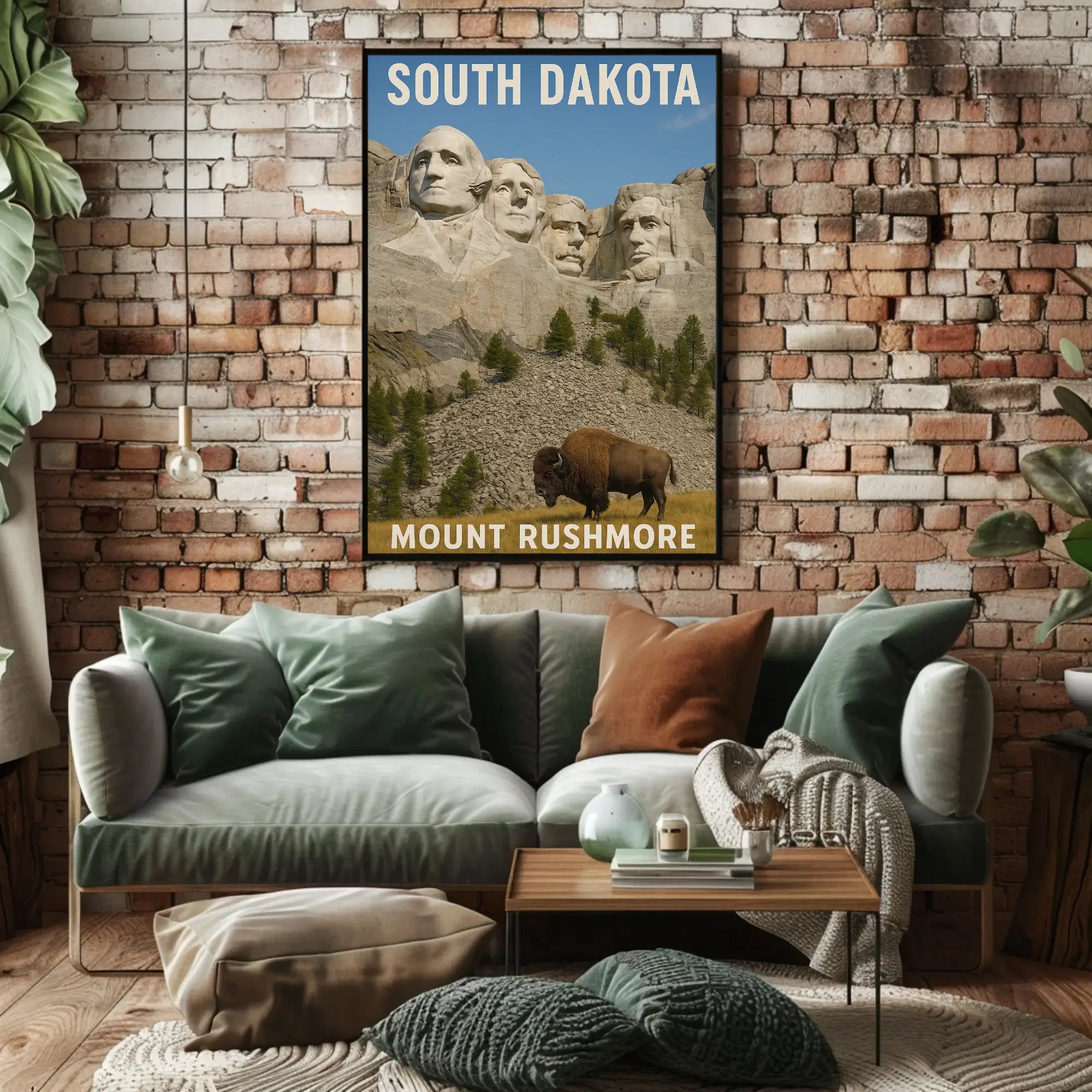 Mount Rushmore Patriotic Travel Poster PosterGoat