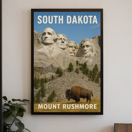 Mount Rushmore Patriotic Travel Poster PosterGoat