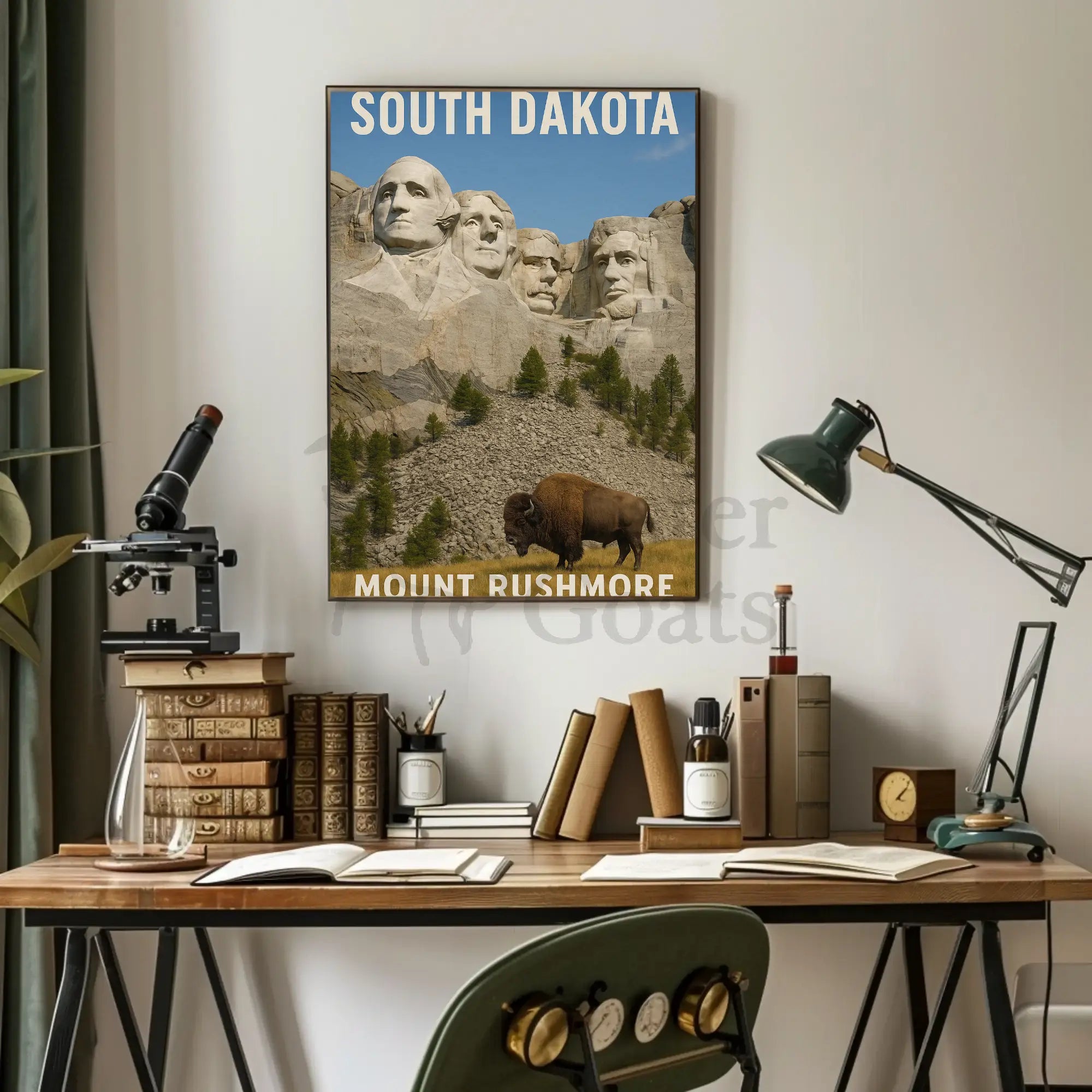 Mount Rushmore Patriotic Travel Poster PosterGoat