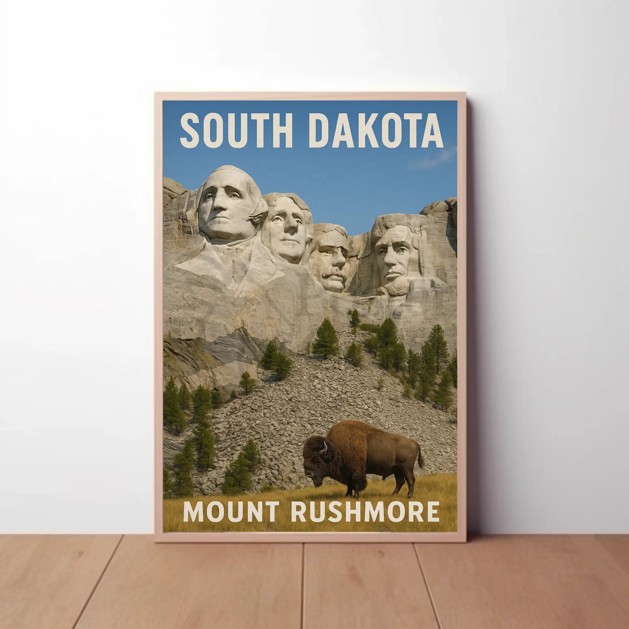 Mount Rushmore Patriotic Travel Poster PosterGoat