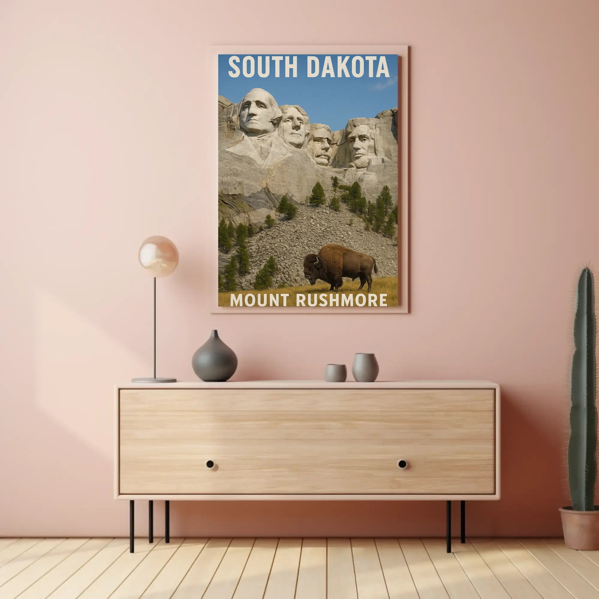 Mount Rushmore Patriotic Travel Poster PosterGoat
