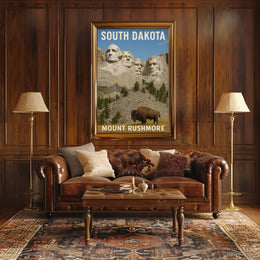 Mount Rushmore Patriotic Travel Poster PosterGoat