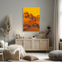 Mount Rushmore Pop Art Historical Presidential Poster PosterGoat