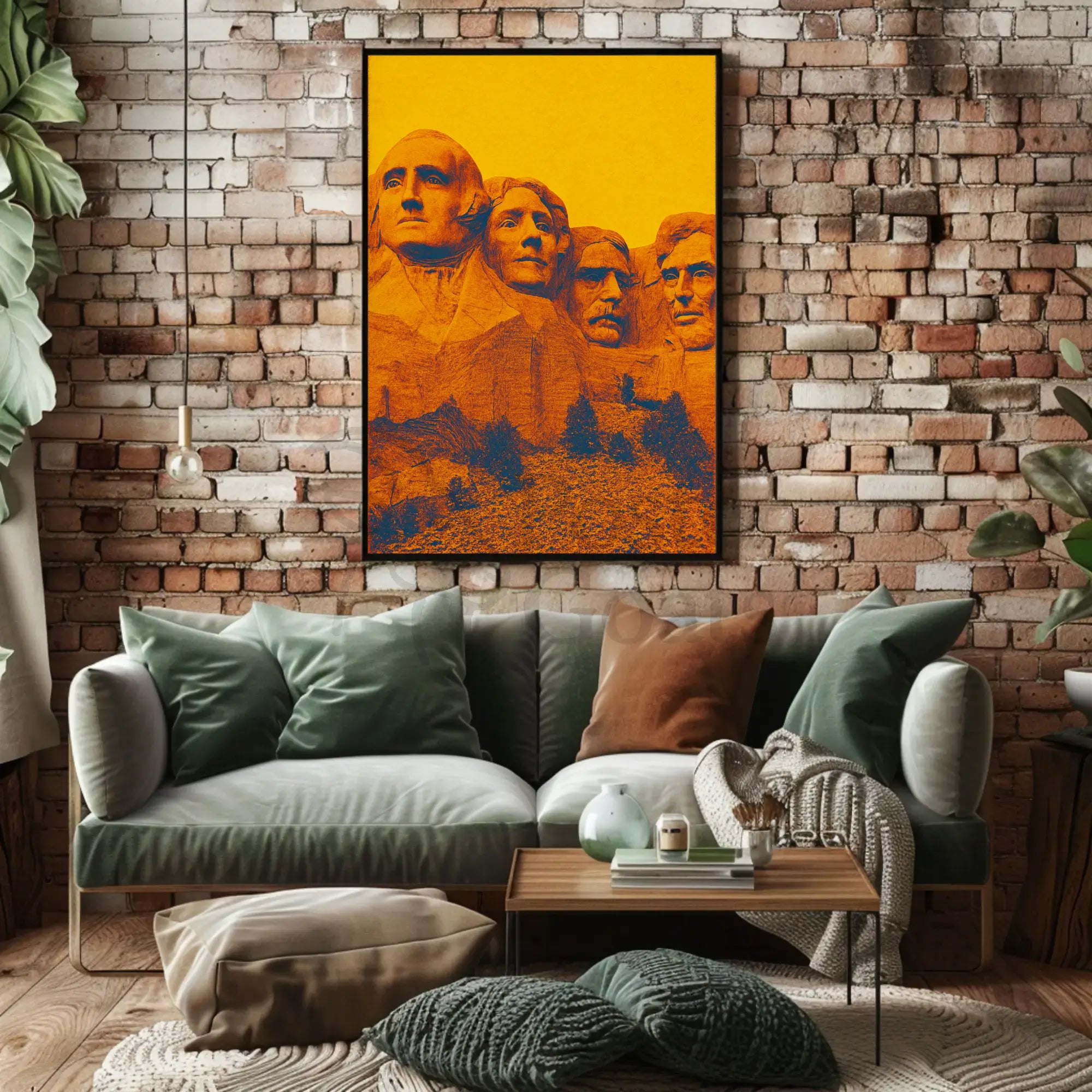 Mount Rushmore Pop Art Historical Presidential Poster PosterGoat