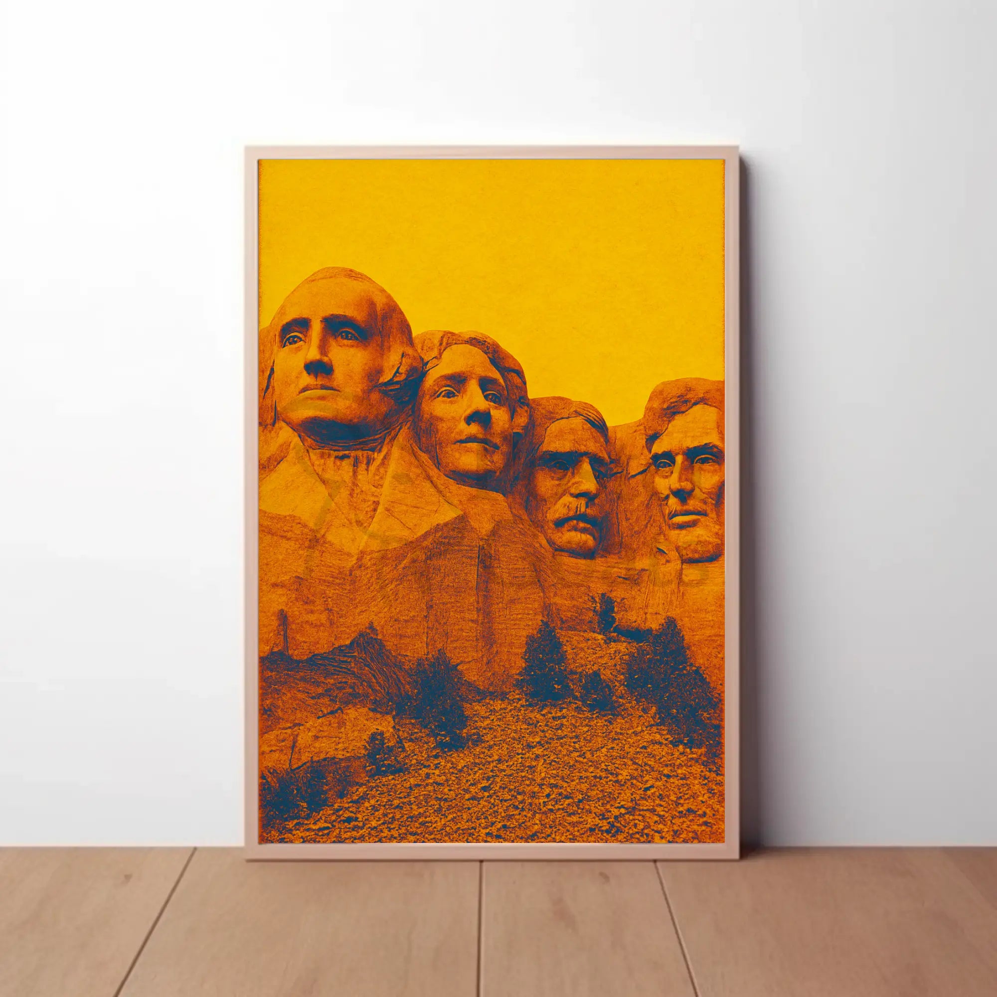 Mount Rushmore Pop Art Historical Presidential Poster PosterGoat