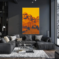Mount Rushmore Pop Art Historical Presidential Poster PosterGoat