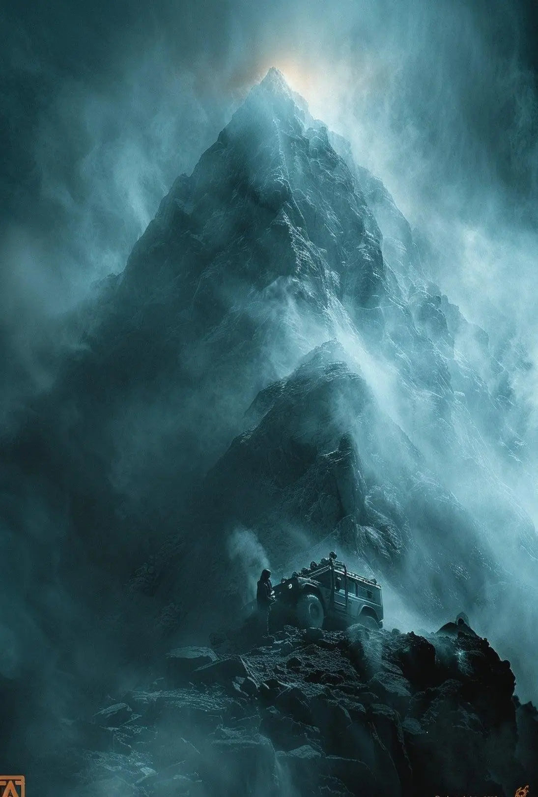 Mountain Adventure: Cinematic Exploration Travel Poster PosterGoat