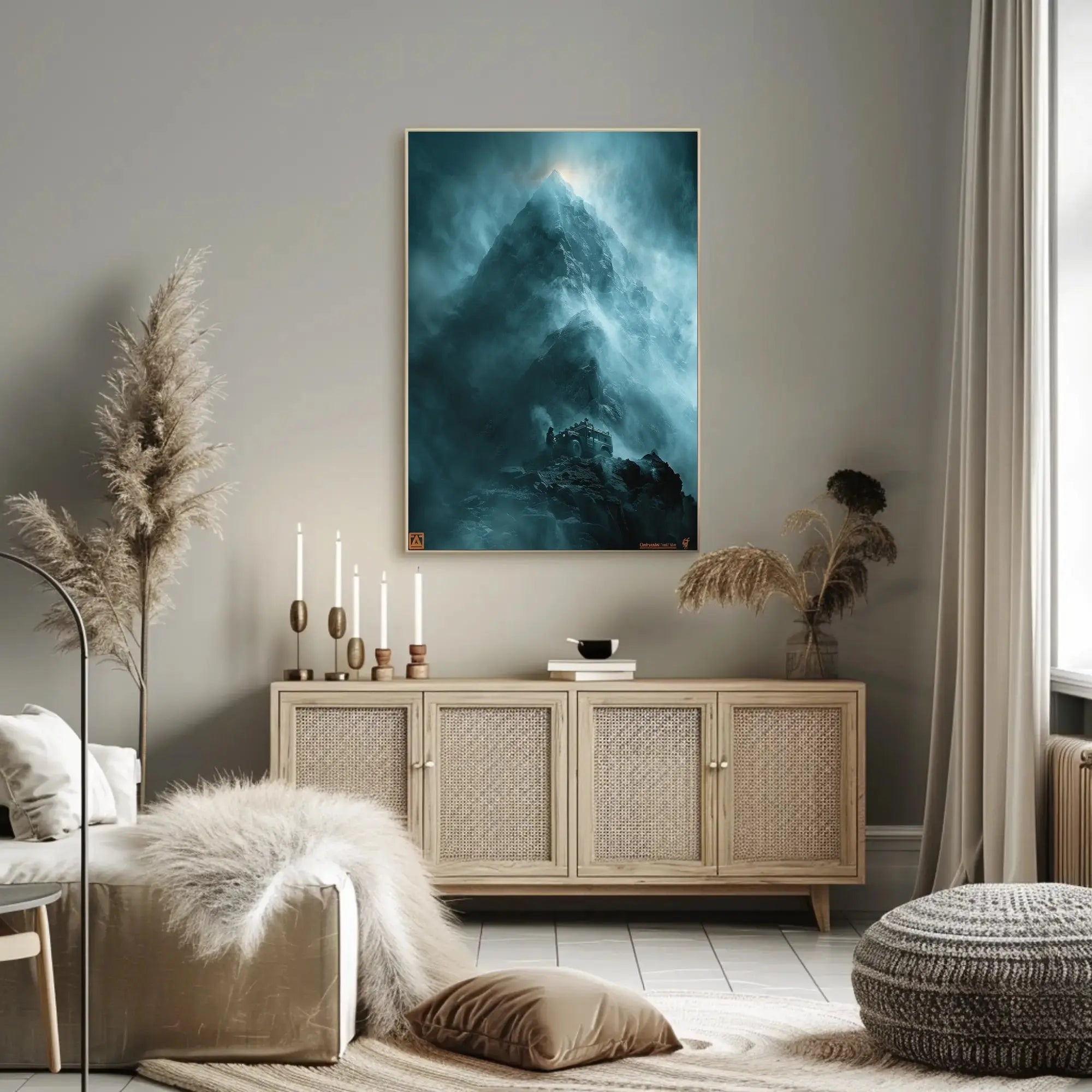 Mountain Adventure: Cinematic Exploration Travel Poster PosterGoat
