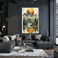 Mountain Reflection: Tranquil Wilderness National Park Poster PosterGoat